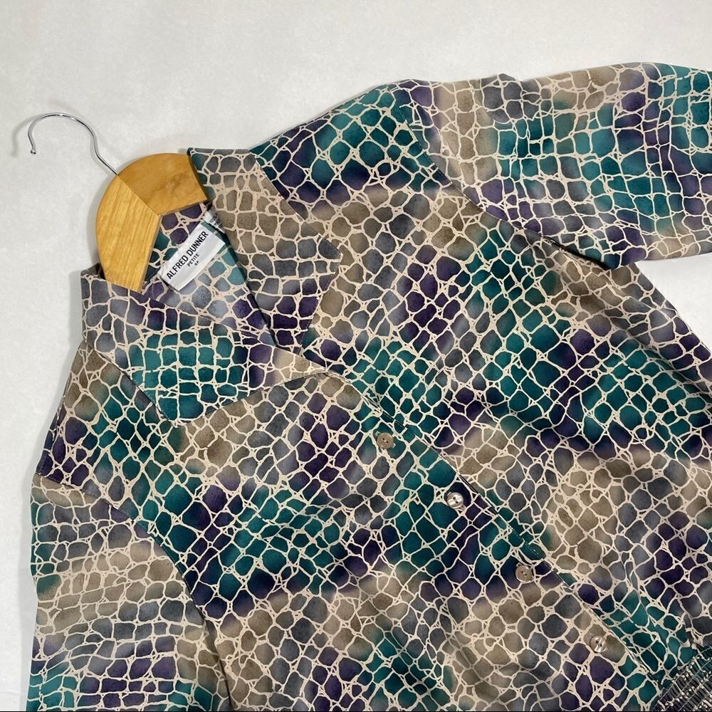 Alfred Dunner Pullover Button up Blouse - Picture 7 of 16